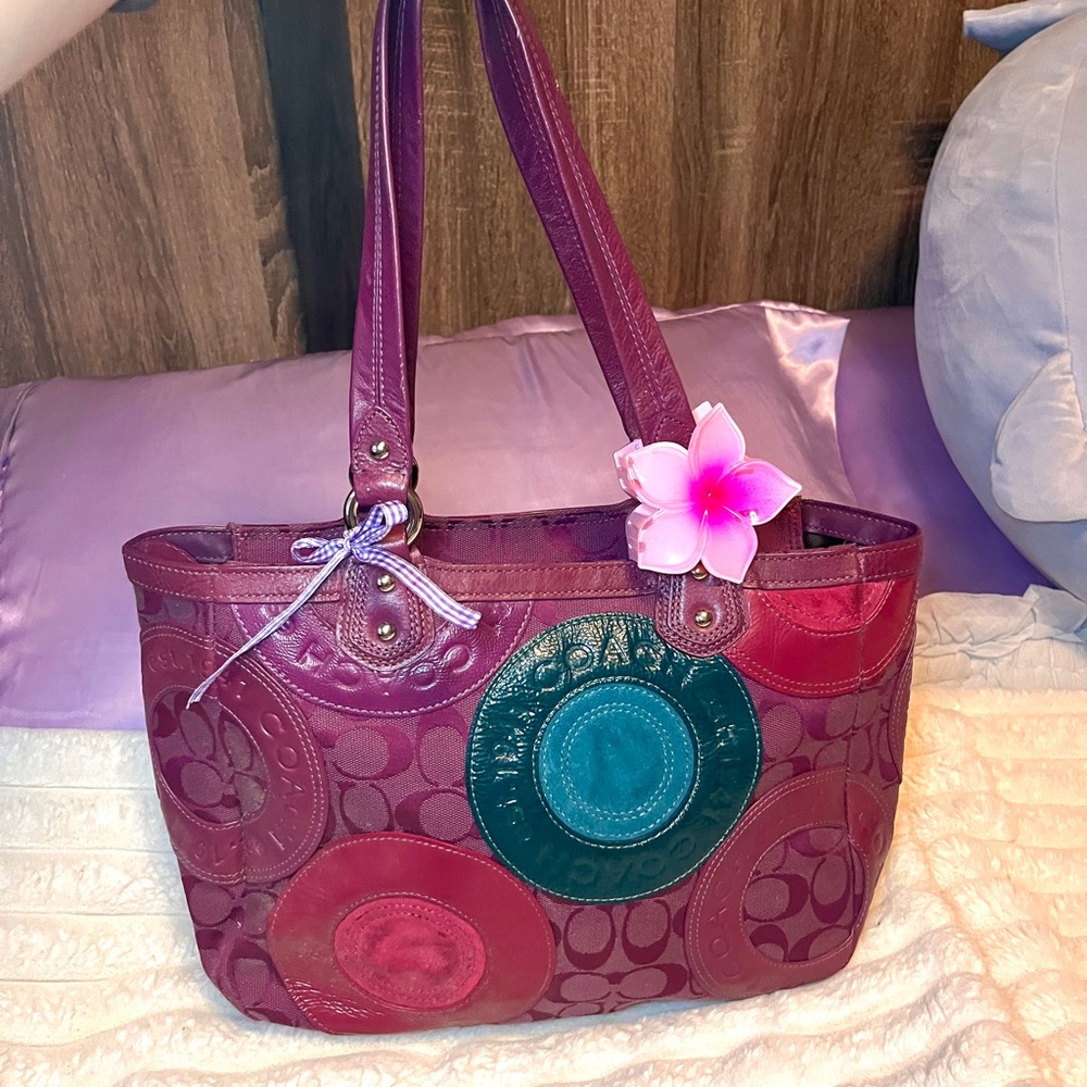 Vintage Coach Patchwork Tote